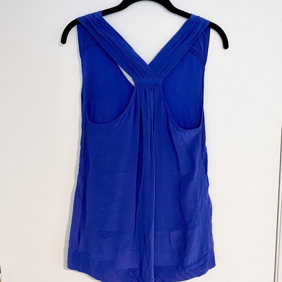 Silence & Noise Blue Silk Tank - Picture 3 of 5